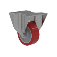 Top plate fitting fixed castor Stainless Steel Polyurethane wheel with Nylon centre
