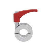 Aluminium semi split shaft collar flame red Zinc Die Cast indexing lever
