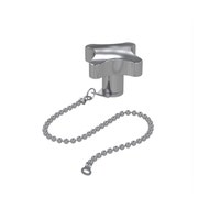 Hand knob 4 lobe 316 Stainless Steel polished ball chain