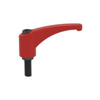 Zinc Die Cast clamping lever Steel thread flame red
