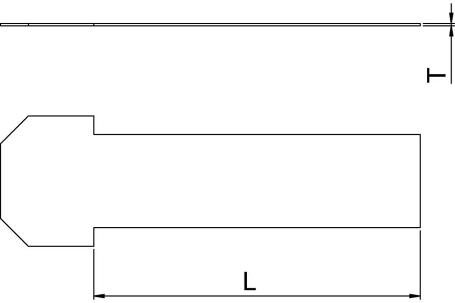 Cale - Pour broche type L2 - Litecut -Unités impériales
