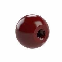 Ball knob red bakelite with moulded thread