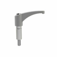 Zinc die cast clamping lever with shoulder light grey