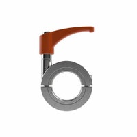 Stainless steel double split shaft collar with zinc die cast index lever pure orange