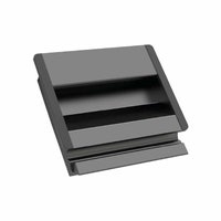 Aluminium tray handle with rubber inserts anodised black