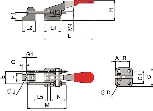 Leichter horizontaler Hakenspanner