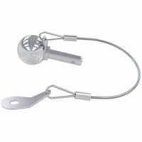Detent pin with 304 Stainless Steel ball knob and retained lanyard metric