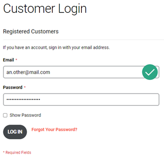 password reset customer
